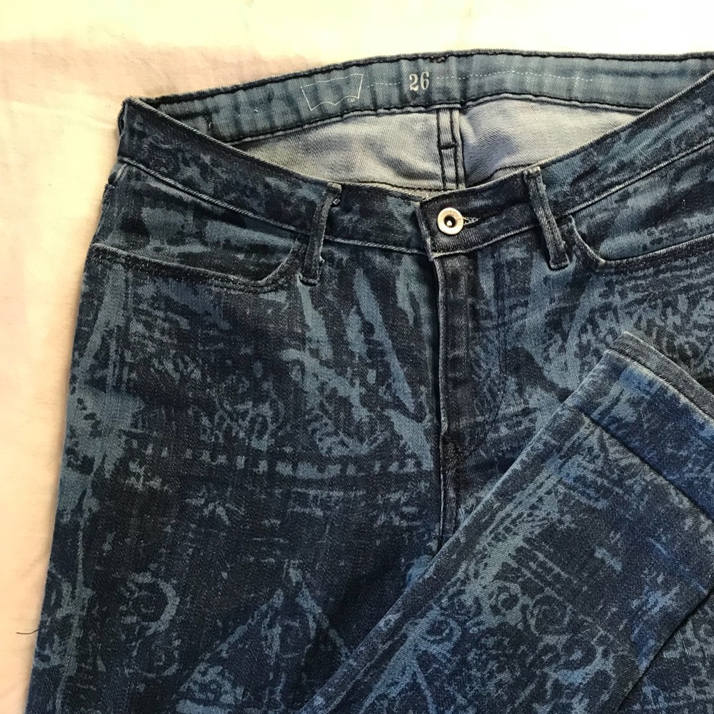 Levi patterned skinny jeans